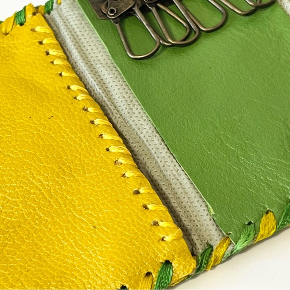 Handmade Leather Trifold Key Ring and Card Holder Case - Picture 7 of 10